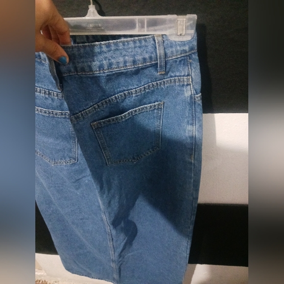 Women Blue Denim Slit Maxi Skirt - Picture 8 of 11